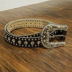 Western Cowgirl Bling Buckle Belt Large